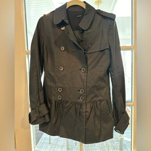 Joseph- short navy trenchcoat